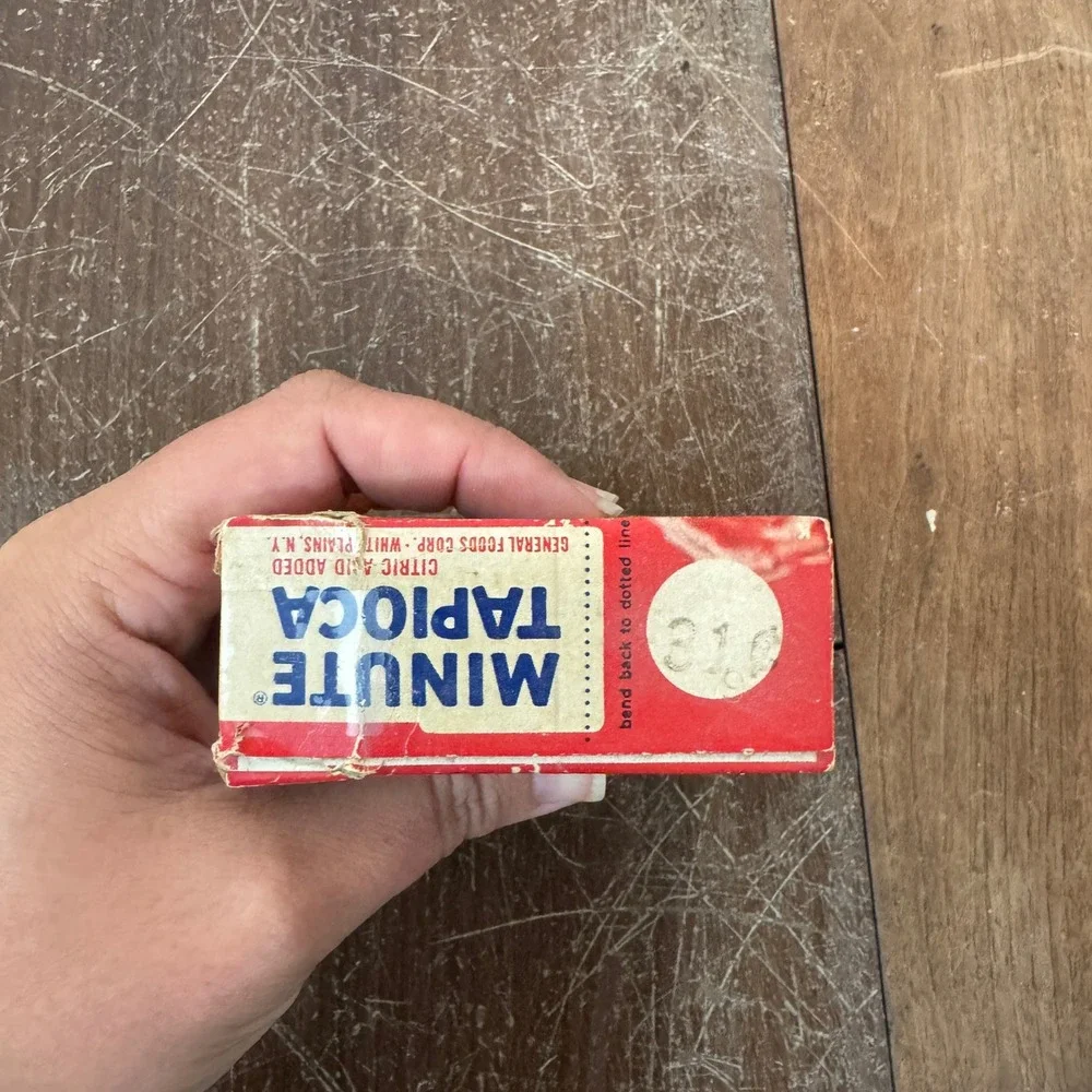 Vintage Minute Tapioca Box General Foods Kitchen Decor Empty Box‎